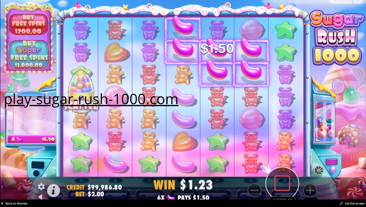 Μοναδική εμπειρία παιχνιδιού με το Sugar Rush 1000.